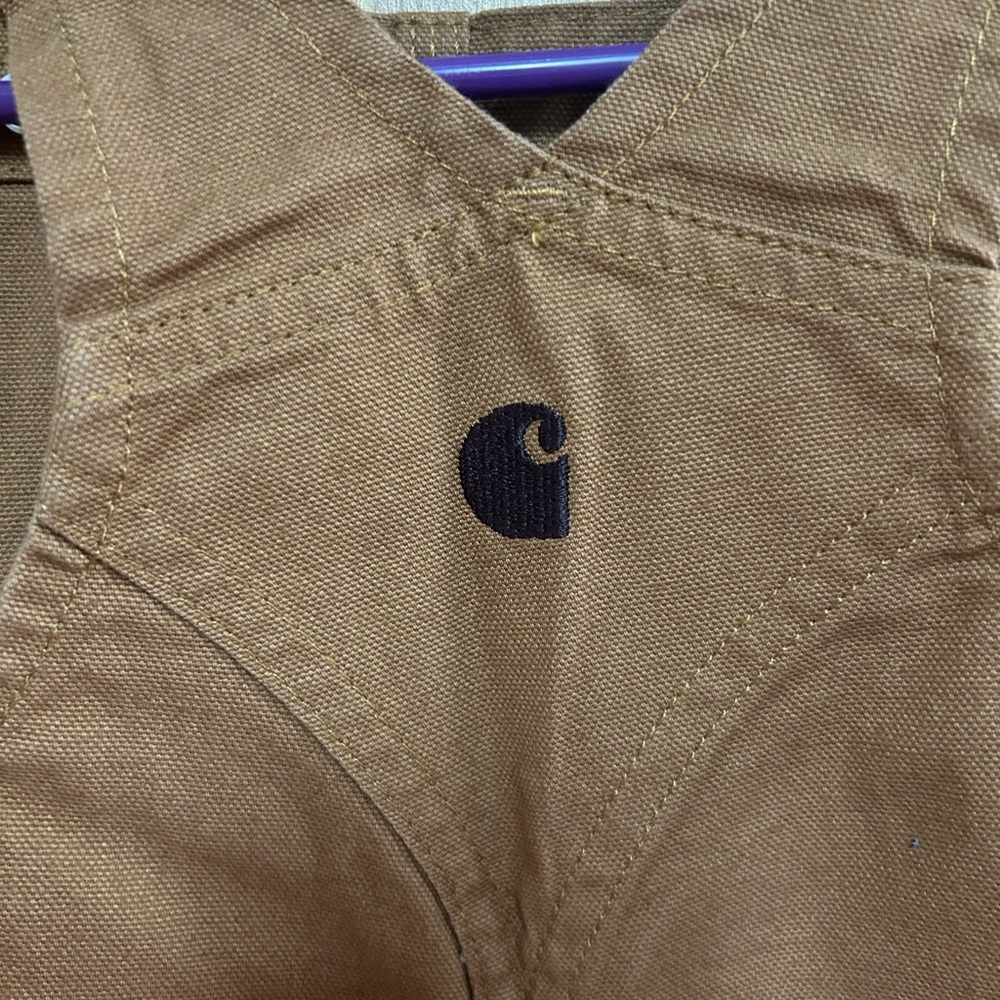 NWT Carhartt canvas bib overalls 3T - Picture 4 of 6